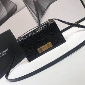 YSL专柜款女包 聖羅蘭經典款DOMINO中號龜紋皮包 YSL肩背斜挎包 538791  jjh1069