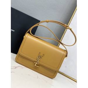 YSL专柜款女包 聖羅蘭經典款MONOGRAM金屬旋扣大號郵差包 YSL肩背斜挎包 634305  jjh1081