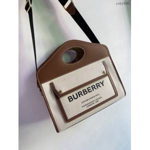 Burberry專門店新款撲克包拉鏈 巴寶莉Horseferry印花托特包 yxb1096