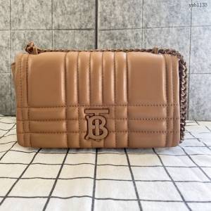 Burberry專門店新款絎縫時裝秀款Lola蘿納包 巴寶莉鏈條單肩斜挎女包 yxb1133