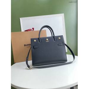 Burberry專門店新款大號Title泰爾勒手袋 巴寶莉Vintage復古格紋手提肩背女包 yxb1157
