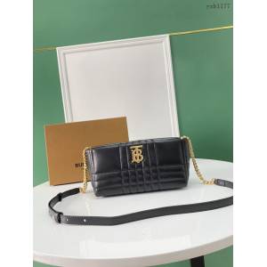 Burberry專門店新款絎縫款Lola蘿拉包 巴寶莉羔羊皮單肩斜挎女包 yxb1177