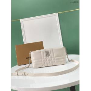 Burberry專門店新款絎縫款Lola蘿拉包 巴寶莉羔羊皮單肩斜挎女包 yxb1178