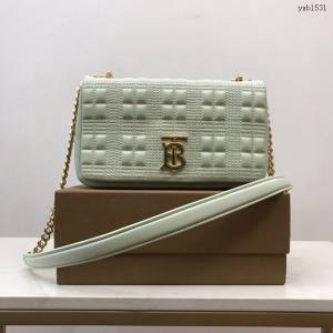 Burberry專門店新款羊皮小號TB蘿拉包 巴寶莉絎縫品牌格紋鏈條單肩挎背女包 yxb1531