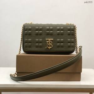 Burberry專門店新款羊皮小號TB蘿拉包 巴寶莉絎縫品牌格紋鏈條單肩挎背女包 yxb1533