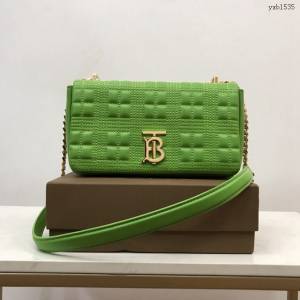 Burberry專門店新款羊皮小號TB蘿拉包 巴寶莉絎縫品牌格紋鏈條單肩挎背女包 yxb1535