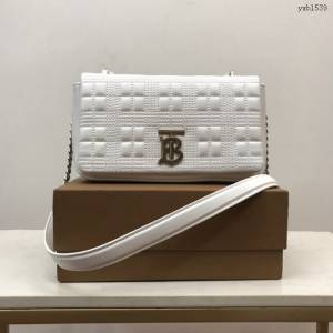 Burberry專門店新款羊皮小號TB蘿拉包 巴寶莉絎縫品牌格紋鏈條單肩挎背女包 yxb1539