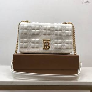 Burberry專門店新款羊皮小號TB蘿拉包 巴寶莉絎縫品牌格紋鏈條單肩挎背女包 yxb1544