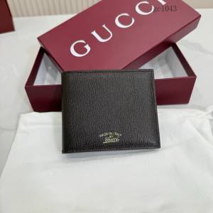 Gucci專櫃2026新款全皮對折錢包 古馳Lira系列男士短款錢夾 867314  gc1043
