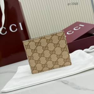 Gucci專櫃經典老花對折短款錢包 古馳Essence雙折男女錢包錢夾 876390  gc1048