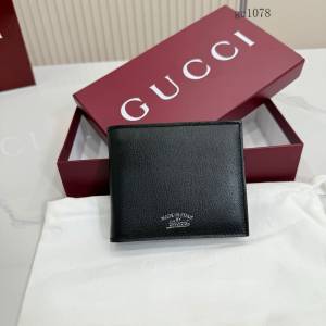 Gucci專櫃2026新款燙金雙折錢夾 古馳Lira系列全皮對折男士錢包 867325  gc1078