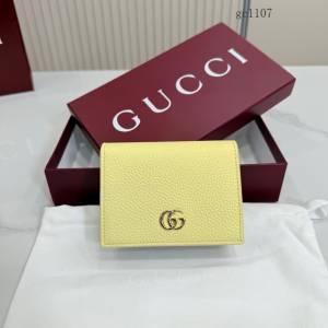 Gucci專櫃2026新款女士按扣錢夾卡夾 古馳Marmont系列小號錢包 456126  gc1107