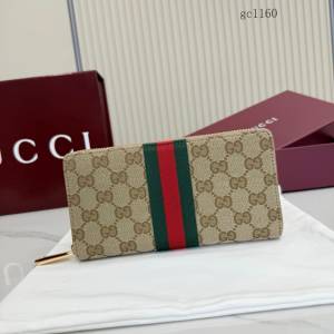Gucci專櫃2026新款男女織帶全拉鏈零錢包 古馳長款拉鏈錢包 867284  gc1160