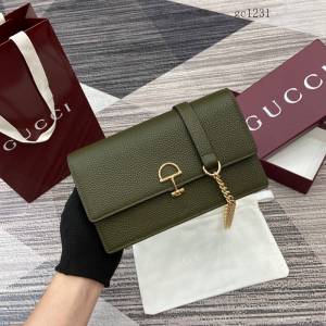 Gucci專櫃大號半馬銜扣翻蓋單肩斜挎包 古馳Softbit系列肩背包鏈條包 837373  gc1231