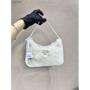 Prada專櫃新款Hobo毛毛包 款號：NE515 普拉達秋冬爆款女包腋下包 csp1298