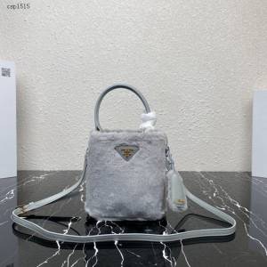 Prada專櫃新款山羊毛桶包 1BA373 普拉達Prada Panier桶包手袋 csp1525